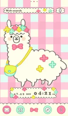 Alpaca Cutie Pie Theme +HOME android App screenshot 3